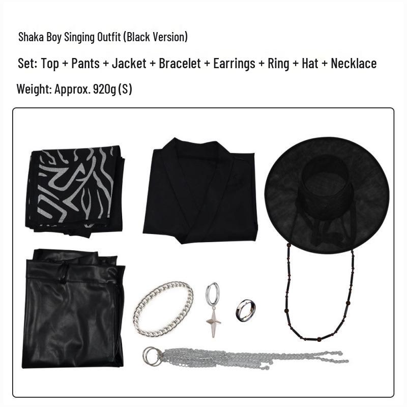 Costume Cosplay Gruppo K-POP Cacciatore di Demoni per Ragazzi: Set da Palco Qin Yu Baby Black