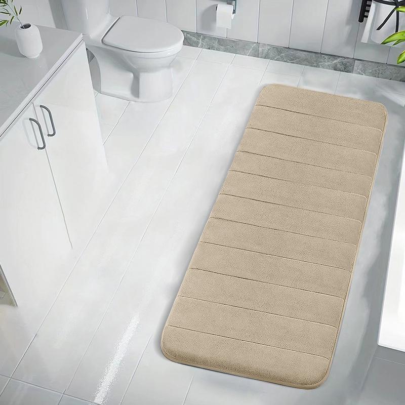 Coral Velvet Bathroom Mat Toilet Kitchen Drying Pad Anti-skid Bathtub Foot Mat Bath Floor Mat Absorbent Sink Pad Entrance Rug