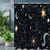 Starry Sky Modern Stye Bathing Curtain  Bathroom Shower Curtain Waterproof With 12 Hooks Home Deco