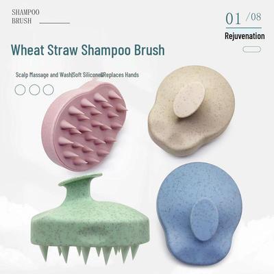Wheat Straw Morandi Silicone Scalp Massage Brush