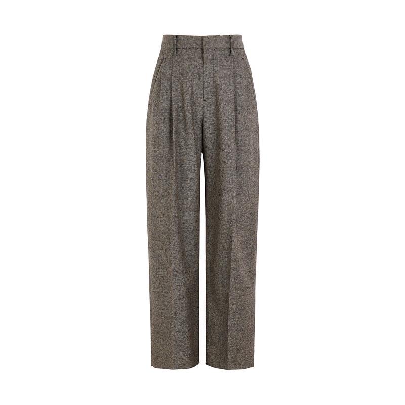 LESS 2024 Spring Lamb Wool Tweed Pants