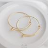 14K Gold-Filled Öffnbarer Armreif: Farberhaltendes handgefertigtes DIY Drahtwickel-Armband Schmuckzubehör