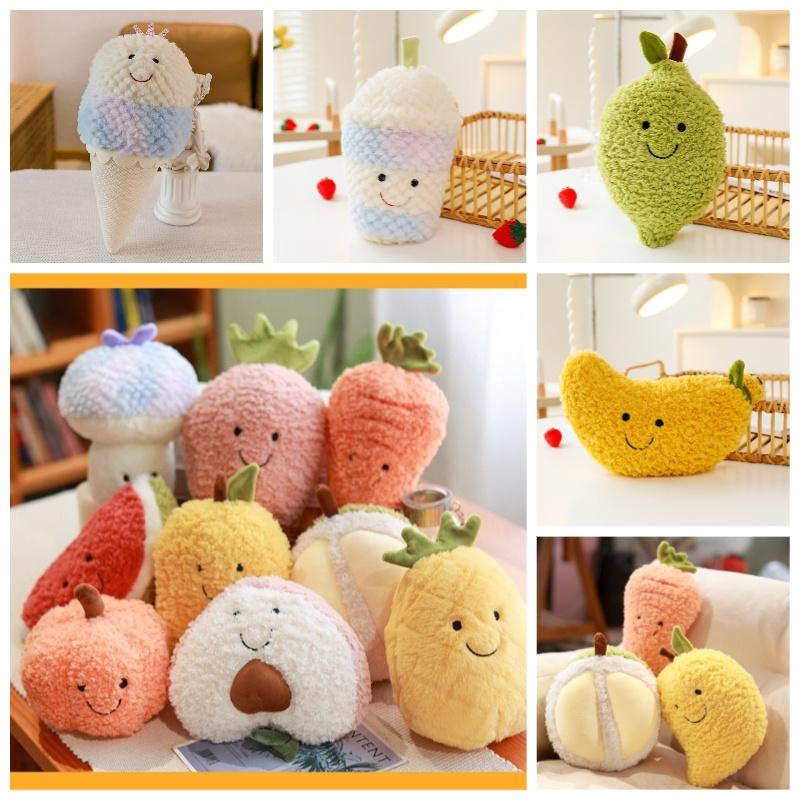 Realistic New Fruit And Vegetable Plush Toys For Kids Birthday Gifts
