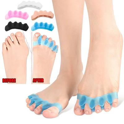 1Pair (2pcs) New Soft Gel Toe Separator Bunion Corrector Hammer Toe Straightener Spacers Stretcher Foot Care Tool
