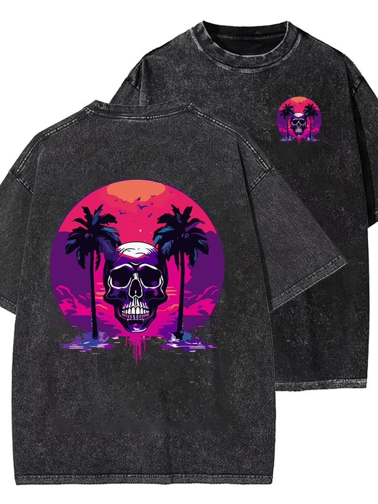 Washed TShirt Cotton Short Sleeve Loose Large Casual Sports Fitness TShirt Unisexs Harajuku Clothing Women Clothing Goth Tshirt
