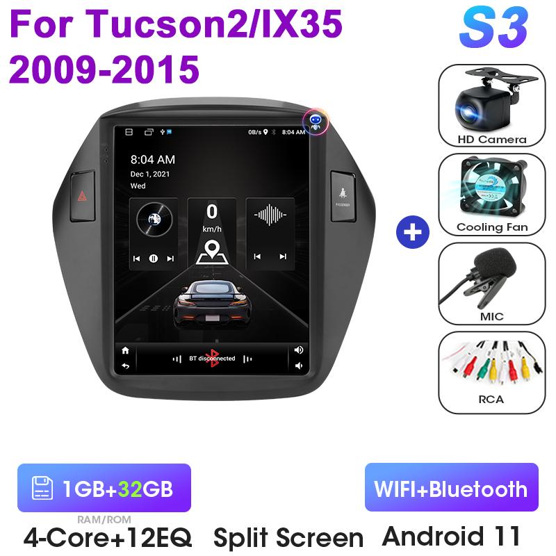 9.7" 2 Din Android 12 Car Radio For Hyundai Tucson 2 LM IX35 2009 - 2015 Multimedia Video Player GPS 4G Carplay Auto Stereo RDS