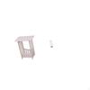 Portable Bedside Table with Transparent Straw Organizer Practical End Side for Hotel Room