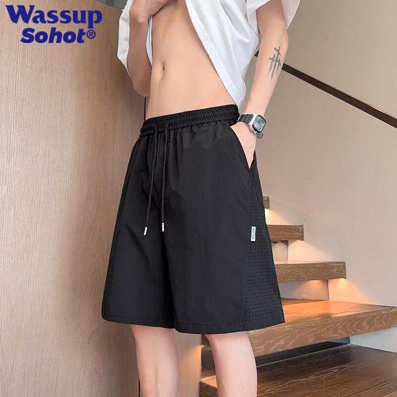 Wassup Sohot Men s Ice Silk Mesh Quick-Dry Shorts 4XL