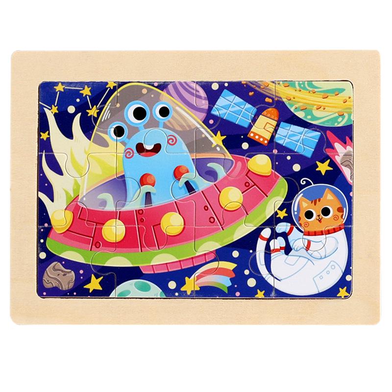 Early Education Wooden 20-Piece Puzzle Board for Infants and Young Children (Ages 0-6)
