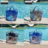 Mesh Travel Beach Bag Large Capacity For Men Women With Inner Net Foldable Swimming Tote
