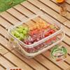 Kunststoff Kühlschrank Drehbar Obstschale Mehrzweck Drehbar Geteilte Servierschale Große Kapazität Transparente Snack Aufbewahrungsbox