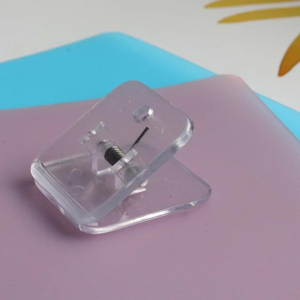 

10 шт./упак. Швейные зажимы акриловые угловые окантовочные с длинным хвостом для принадлежностей рубашки пластиковые зажимы для ткани 10pcs прозрачный