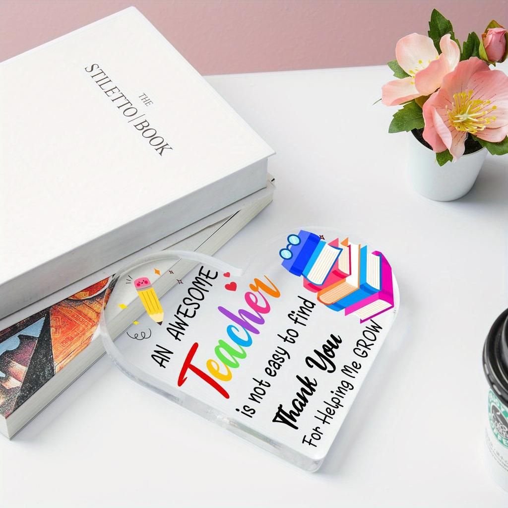 Teacher Appreciation Signs Acrylic Keepsake Washi Weight Gifts For Women Men Teacher Tutor Appreciation Teachers Day Appreciation Week