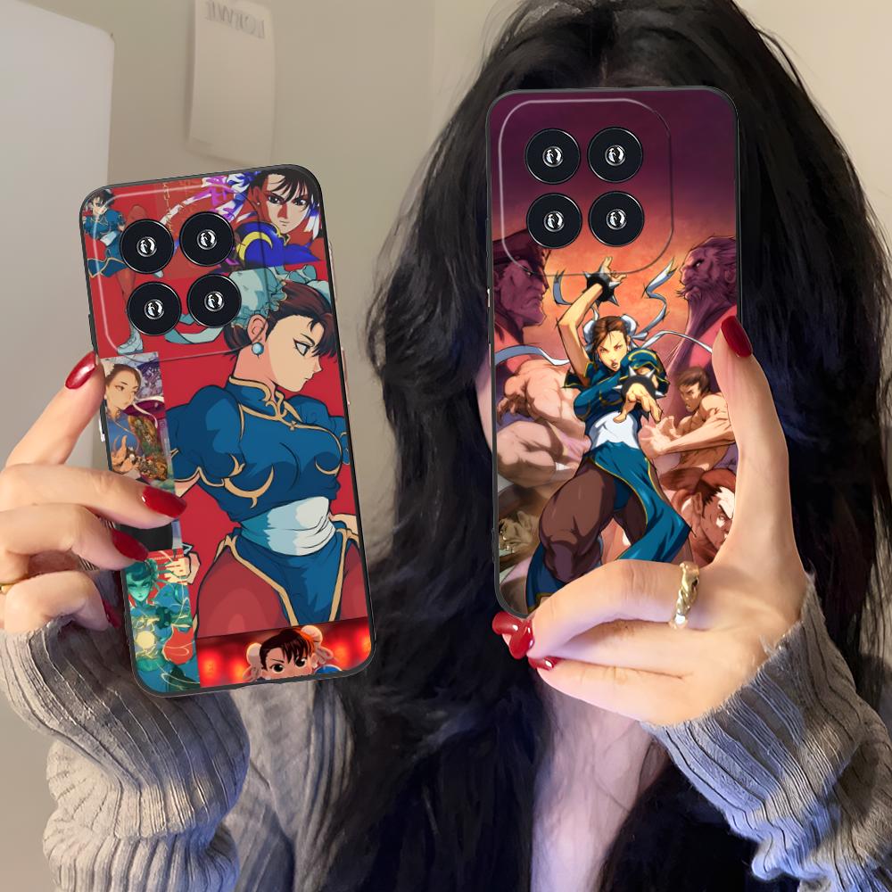 Street Fighter Chunli Phone Case for Xiaomi 15 14 13 12 Mi 11 T Ultra Lite Pro S X 5G Colorful Printing Cover Cellphones Cover