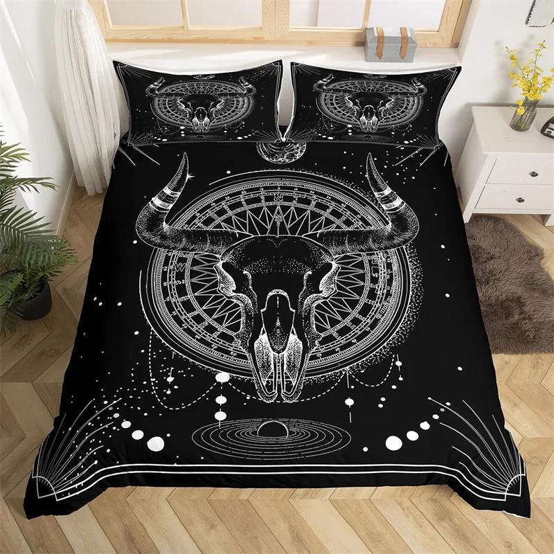 Oksekranie Dynetrekk King Western Cowboy Sengetøy Sett Gårdshus Hatt Sko Dyne Trekk Mikrofiber Kaktus Ørken Dynetrekk