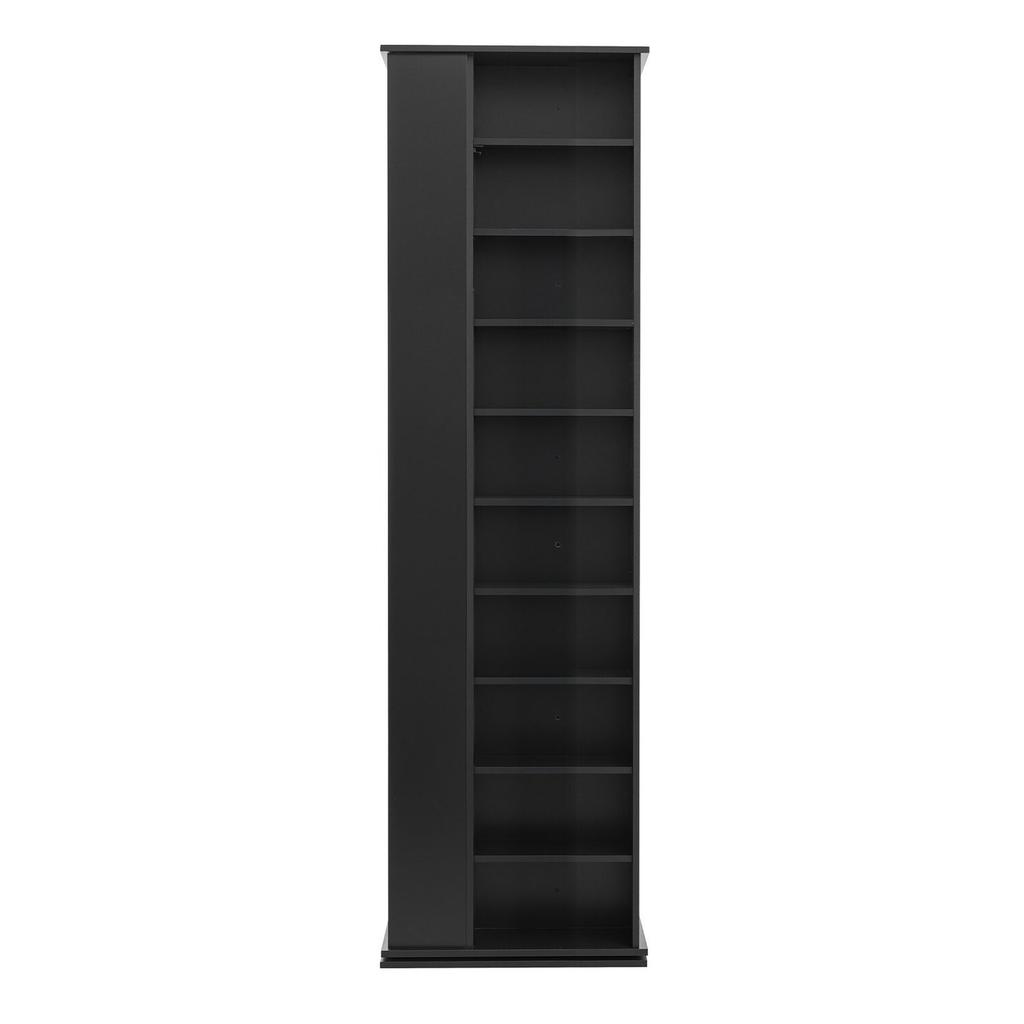 Media Storage Cabinet, CD Rack Tower, 34 Compartments Rotating Media Tower Rack for CDs, DVDs, Books and Game Discs, DVD Stand for Living Room, Home