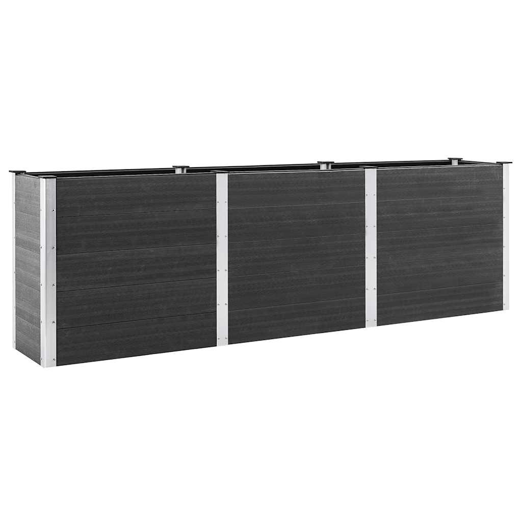 Raised Garden Bed Gray 300 x 50 x 91 cm WPC