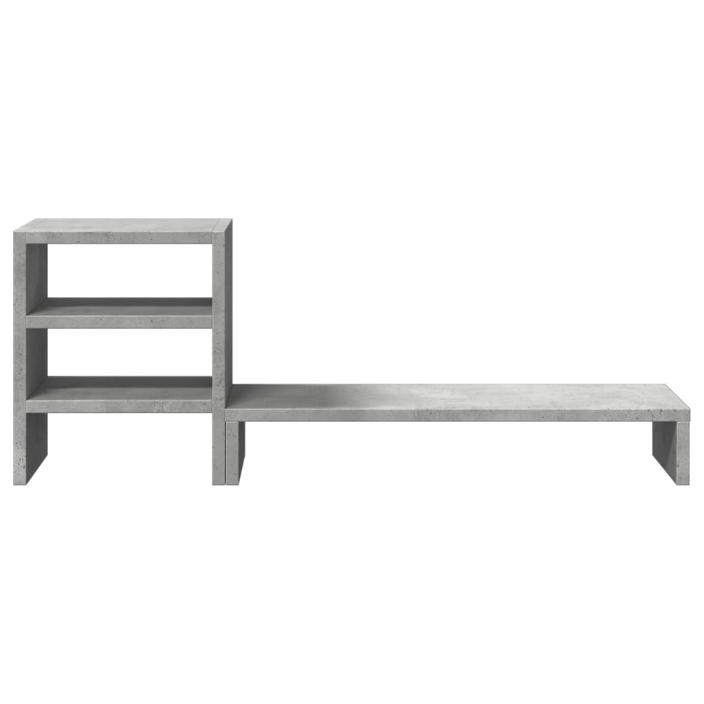 Vidaxl Monitor Stand with Organizer, Concrete Gray