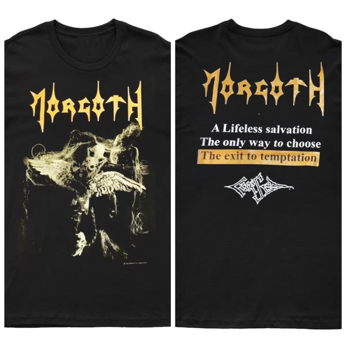 

2025 New MORGOTH - CURSED Printed Unisex Street Fashion Trend Short Sleeved Pure Cotton Round Neck 4XL