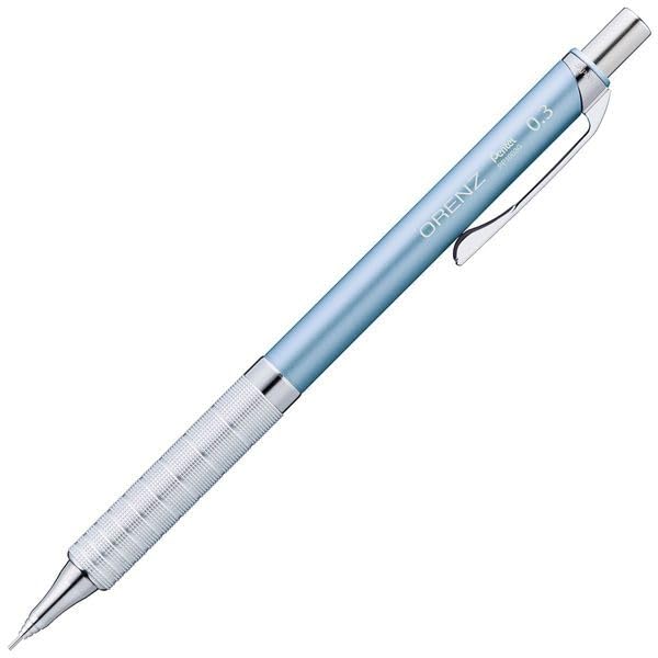 Pentel Orenz N Mechanical Metal Light of Pencil, Grip, 0.3mm, Blue, XPP1003G2-RS [Set of 3]