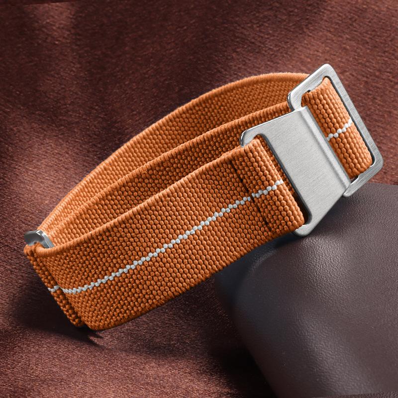18/20/22mm Nylon Geflochtenes Uhrenarmband Elastisches Nylonarmband Französische Truppen Fallschirmtasche Universelles Handgelenkband Männer Frauen Sportarmband