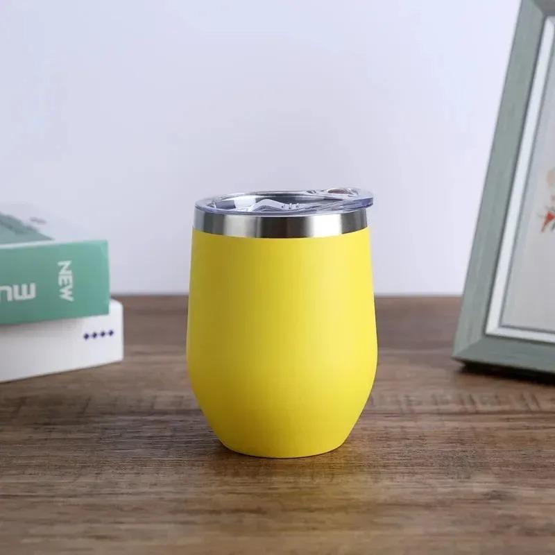 Tazza in acciaio inossidabile da 12 once, tazza termica calda e fredda, boccali da birra, bicchieri da vino, tazza termica per caffè