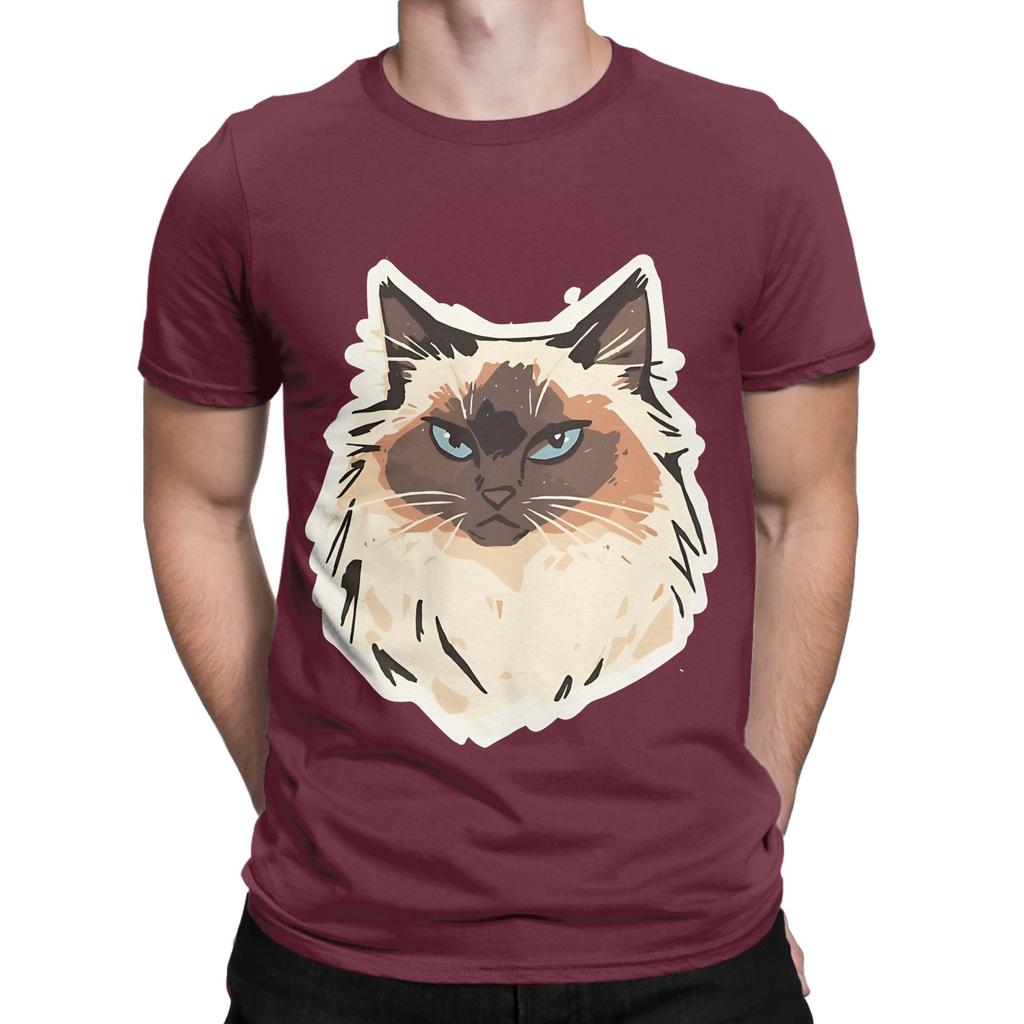 Fluffy Ragdoll Funny Graphic 100 Cotton TShirt Ragdoll Tees Tops For Unisex