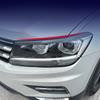 2 szt. Czarne Listwy Ozdobne Reflektorów Przednich Pokrywy Powieki Wykończenie Dla Volkswagen Tiguan MK2 2017 2018 2019 2020