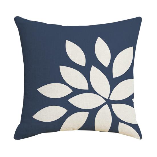 Geometric Pillow Cover, Washed Linen Look Throw Pillow Case with Hidden Zipper, Minimalist Cushion Cover for Sofa, Bed, Office, Cozy Home Decor