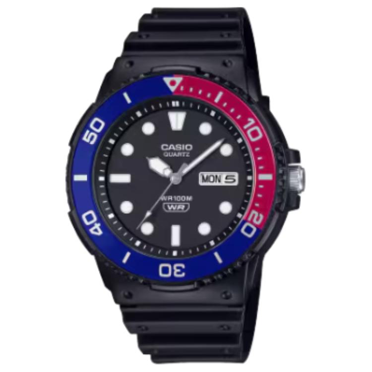 CASIO Quartz Movement Resin Strap Watch Men s Watches Black Dial MRW-230H-1E2V Black Dial