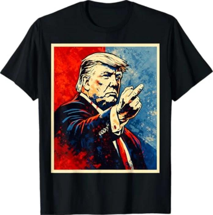 

Trump Middle Finger 2026 Meme Vintage Funny T-Shirt M
