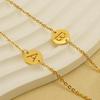 Minimalist Titanium Steel Hollow Letter Bracelet for Women - Customizable 26 English Letters