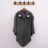 Infant Cartoon Hooded Bath Towel & Swaddle Blanket - Absorbent and Cute Baby Cloak