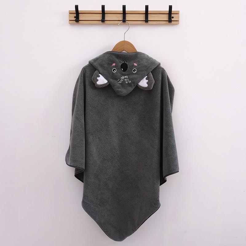 Infant Cartoon Hooded Bath Towel & Swaddle Blanket - Absorbent and Cute Baby Cloak