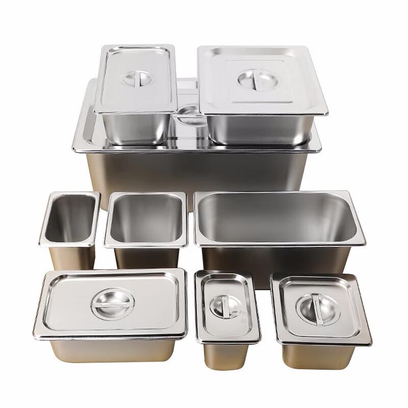 JINGRX Stainless Steel Buffet Fraction Pan