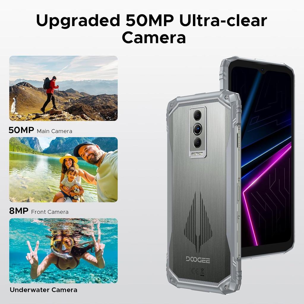 Doogee Blade10 PRO Telefon z Ogniwem Energetycznym 32GB+256GB Wyświetlacz 6.56" 50MP 6150mAh Android 15