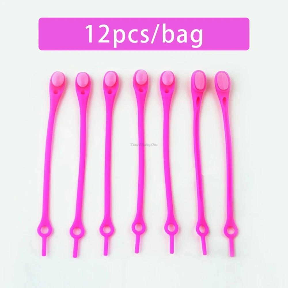 1 Pair Round Elastic Silicone Shoelaces No Tie Universal Comfort Slip On Replacement Shoe Straps for Men Women