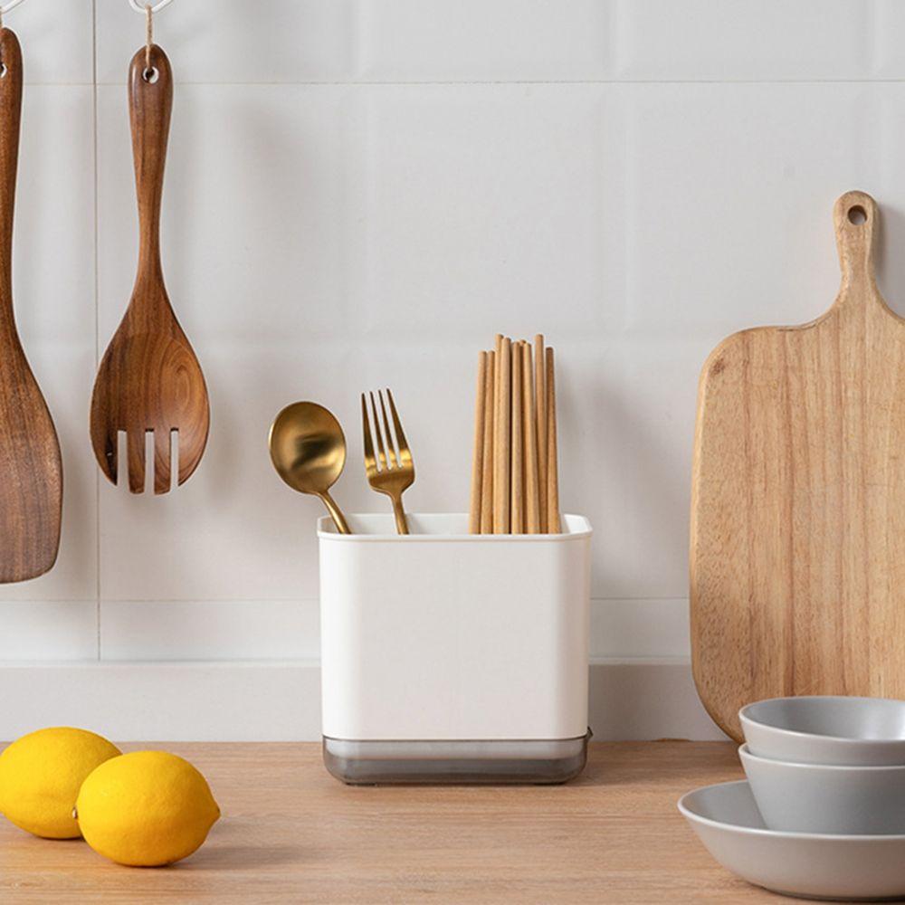 Tube Basket Cutlery Shelf Kitchen Organizer Rack Chopstick Drain Box Tableware Storage Holder