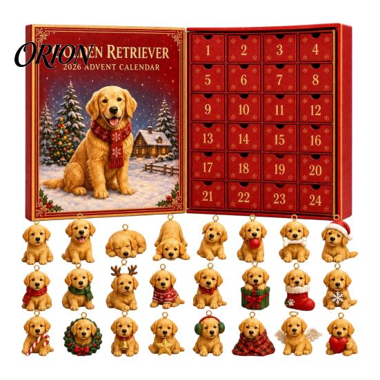 Christmas Advent Calendar 2026 Pet Themed 2026, 24 Days Countdown with Gift for Dog Lovers Pcs Mini 3D Cat Ornaments, Holiday Gifts Home Party