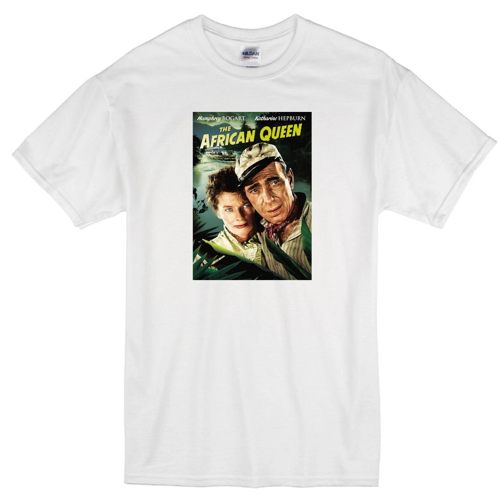 AFRICAN QUEEN 1951 CLASSIC MOVIE HUMPHREY BOGART KATHERINE HEPBURN WHITE T-shirt M
