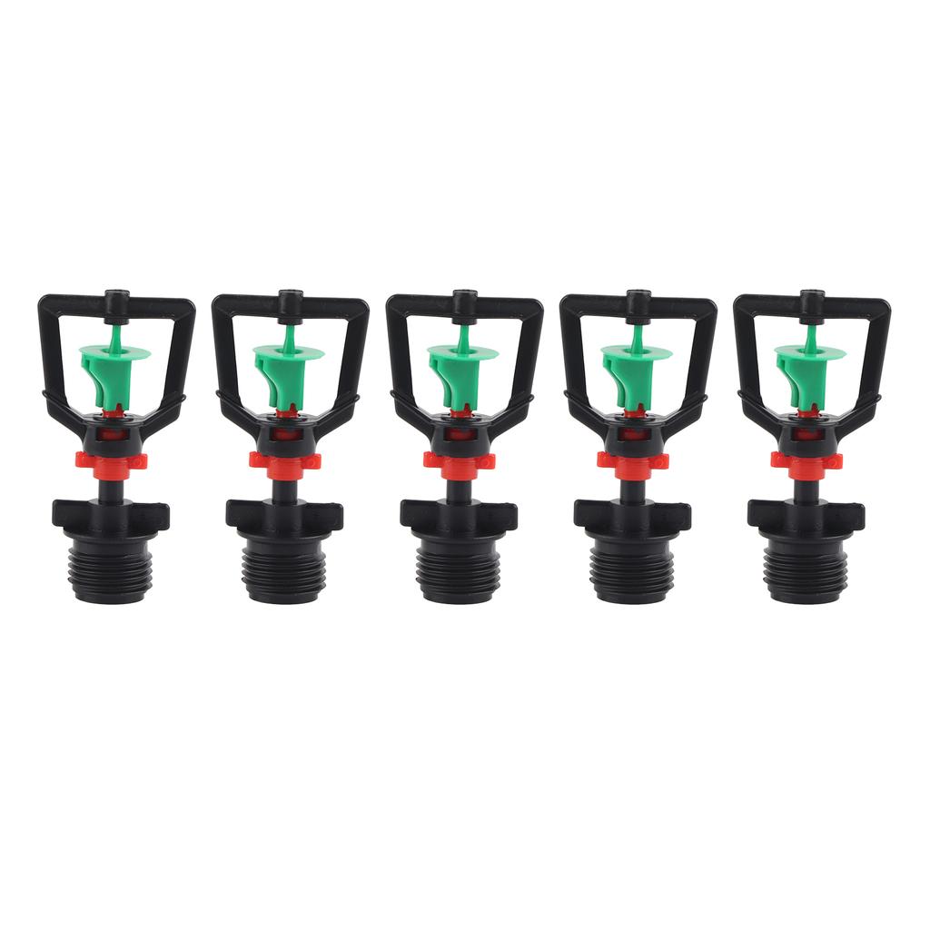 5PCS G1 2 Male Thread Rotating Sprinkler Nozzle Spray Head Misting Nozzle for Garden Irrigation