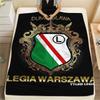 Poster Legia Varsavia Stampa Coperta di Flanella, Alta qualità Confortevole per Tutte le Stagioni, Decorazione per la Casa, Calore e Comfort