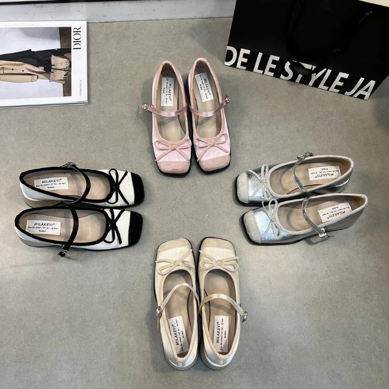 Fashion Hot Selling 2025 Designer New Mary Janes Shoes Women's High Heels Pumps Women Bow Square Heel Shoe Women Thick Heel Shoes Zapato