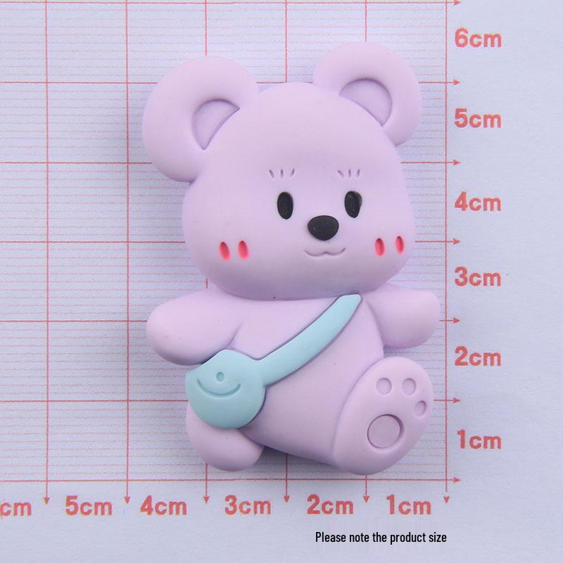 

Мультяшный медведь, смола, крем, наплечная сумка, чехол для телефона, аксессуары для волос и набор украшений