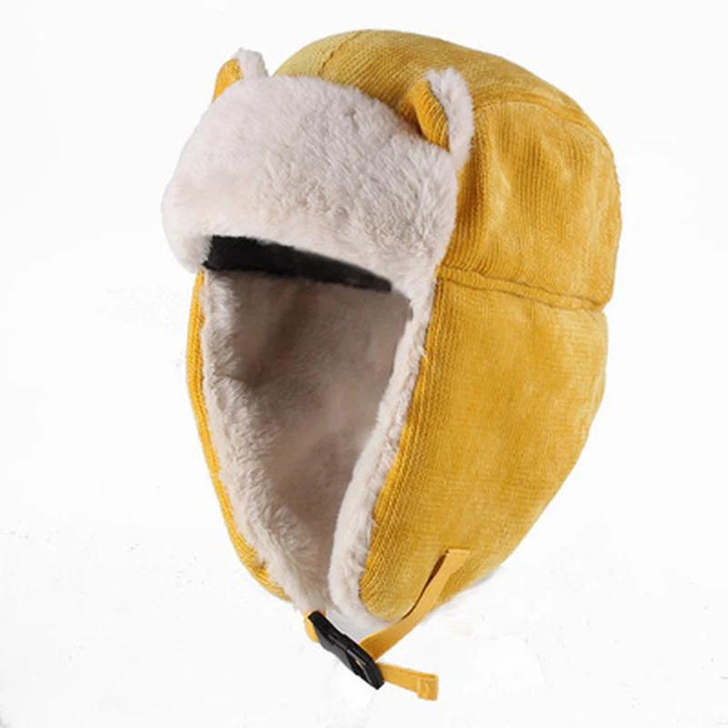 2024 Women's Warm Earmuffs Thickened Earmuffs Cap Winter Cold Warm Cotton Cap Cat Ear Cap Winter Bomber Hats