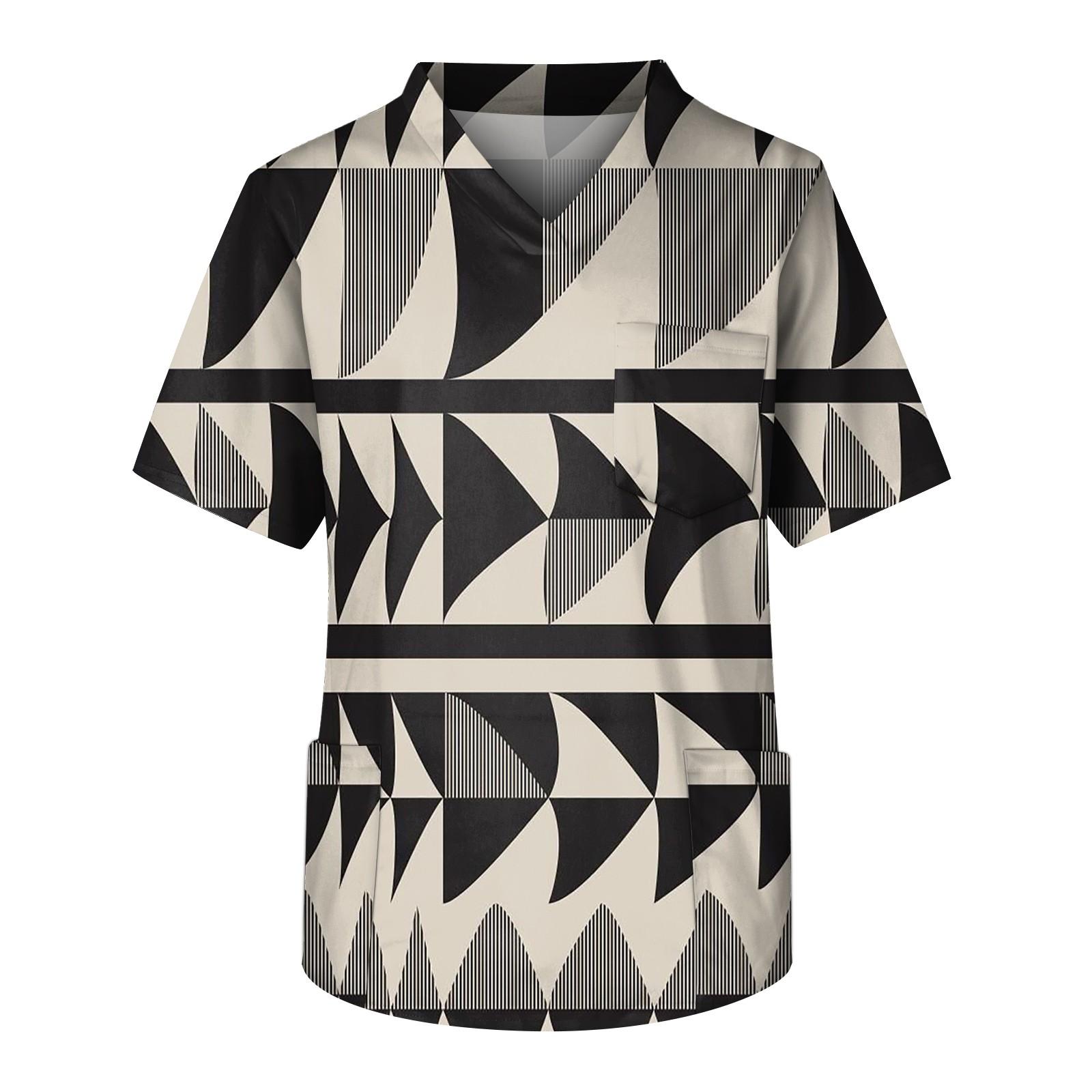 

Модный мужской топ с коротким рукавом и V-образным вырезом с принтом и карманом на груди M хаки