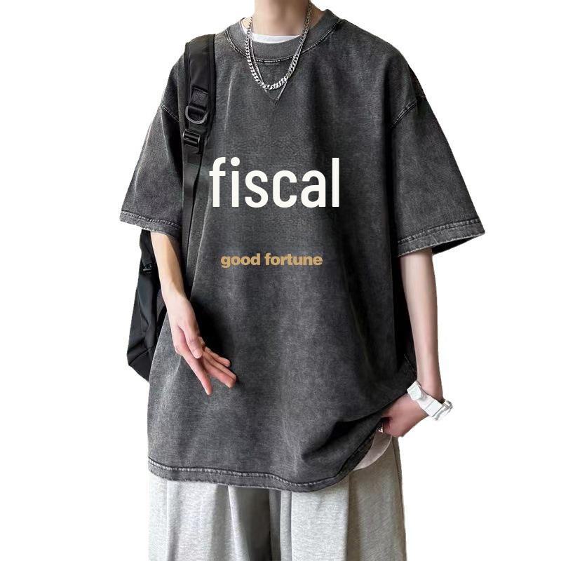 Men's Loose-Fit Vintage Washed Distressed T-Shirt