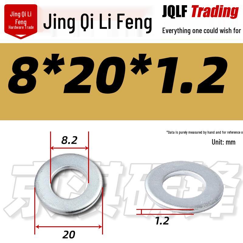 4.8 Grade Galvanized Flat Washer, M3-M14, Thickened Iron Gasket