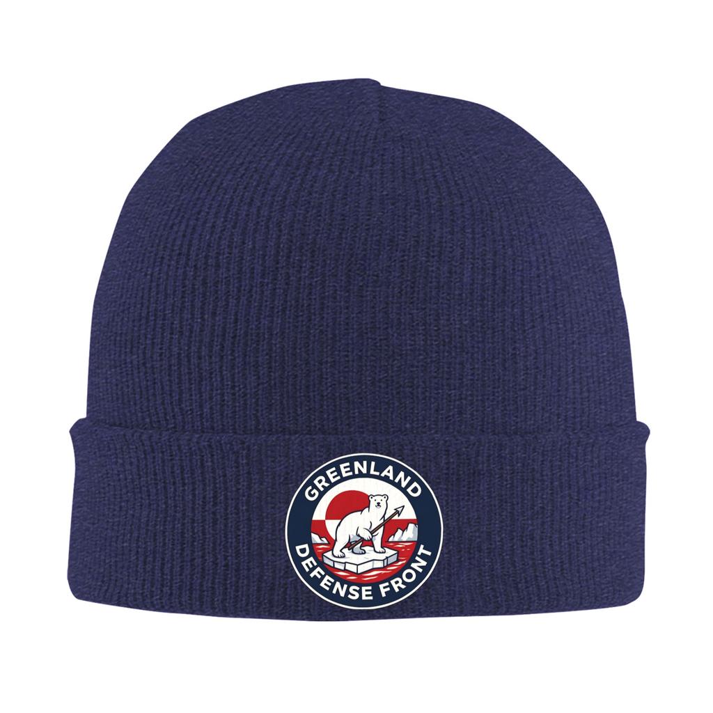 Greenland Deffnse Front Bonnet Hats  Beanie Hats Spring Printed Knit Hat Retro Men Women Gym Warm Soft Cap