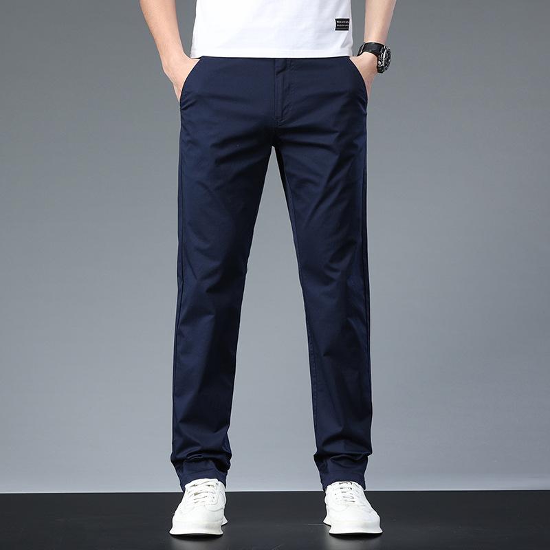 High End Light Luxury Casual Pants For Men'S Business Casual Slim Fit Elastic Straight Leg Men'S Pants